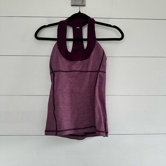 Lululemon Women’s 4 Maroon Scoop Neck Tank Top Athletic Athleisure - Picture 1 of 5